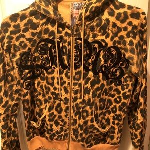 Distressed L.A.M.B leopard hoodie Gwen Stefanie M
